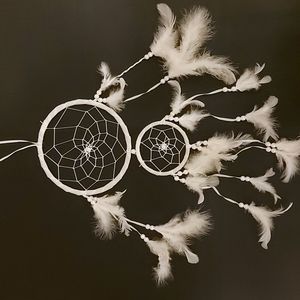 Beautiful Creamy White 2 Tier Dream Catcher